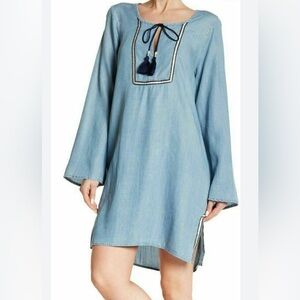 Max Jeans dress (100% tencel) with long sleeves and a bit of a boho vibe.
